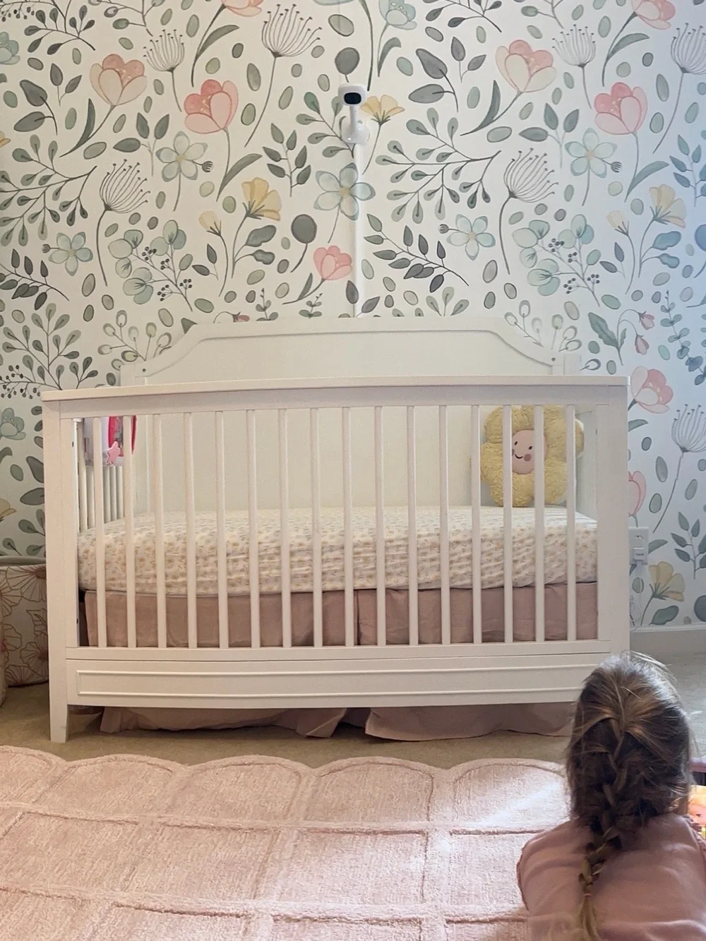 Pottery Barn Baby, like new Blush Crib Skirt